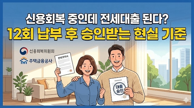 신용회복 중인데 전세대출 된다? 12회 납부 후 승인받는 현실 기준