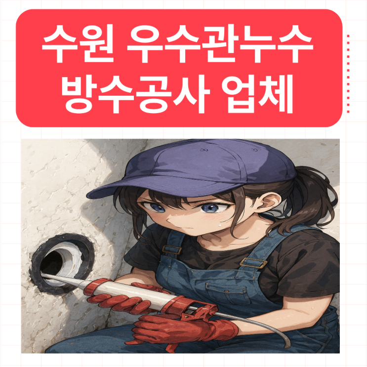 수원 우수관 누수 장안구 율전동 빌라 베란다 방수공사 업체