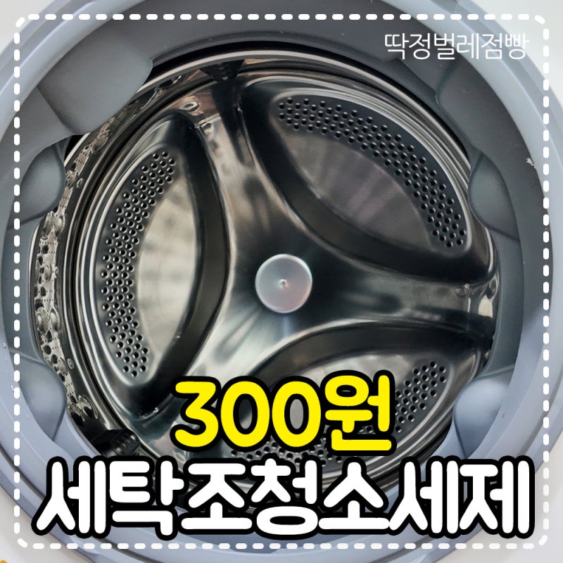 세탁기 꿉꿉한 냄새 제거? 다이소 동구밭 세탁조 클리너 비포애프터 후기