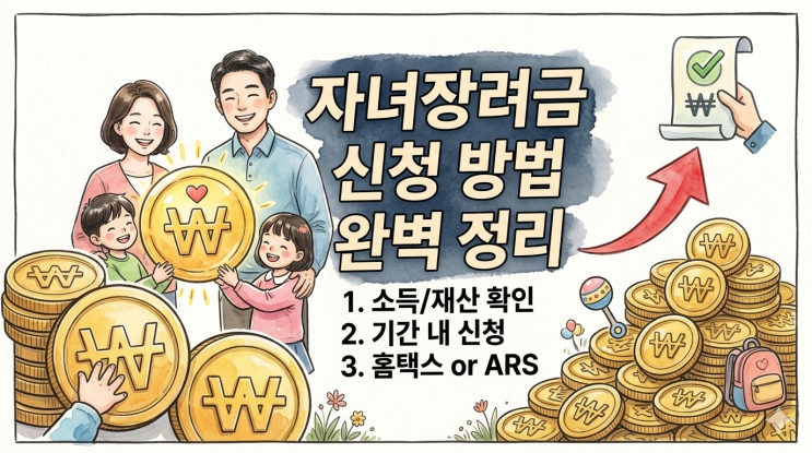  2026 자녀장려금 신청방법 총정리｜신청기간, 지급액, 자격조건