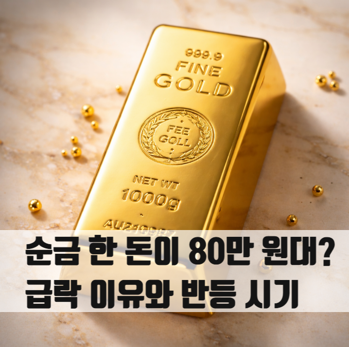  금값 시세 전망, 110만 원 넘던 순금 한 돈이 80만 원대? 급락 이유와 반등 시기 총정리