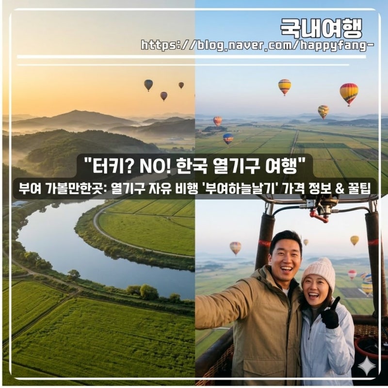[부여 가볼만한곳]국내 열기구 여행 체험기: 터키 대신 부여에서 만난 인생 풍경
