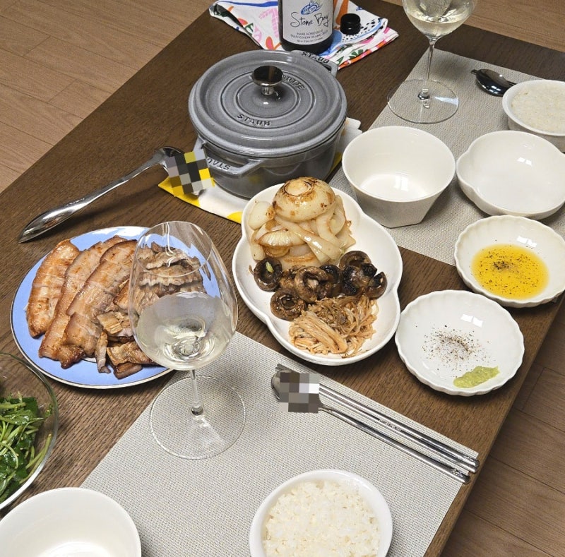 닌자 에어그릴로 삼겹살 굽는 법 !! (설정 + 시간)