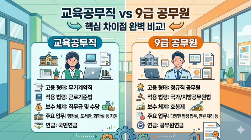 교육공무직? 공무원 9급? 차이가 뭘까