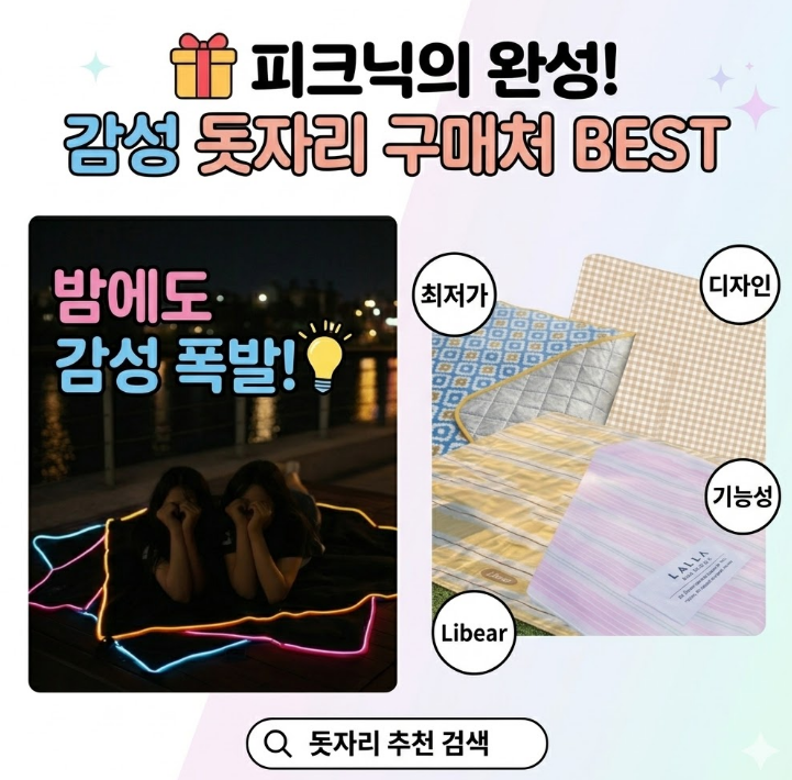  감성 피크닉 돗자리, 봄맞이 벚꽃 나들이 필수 준비물 비교