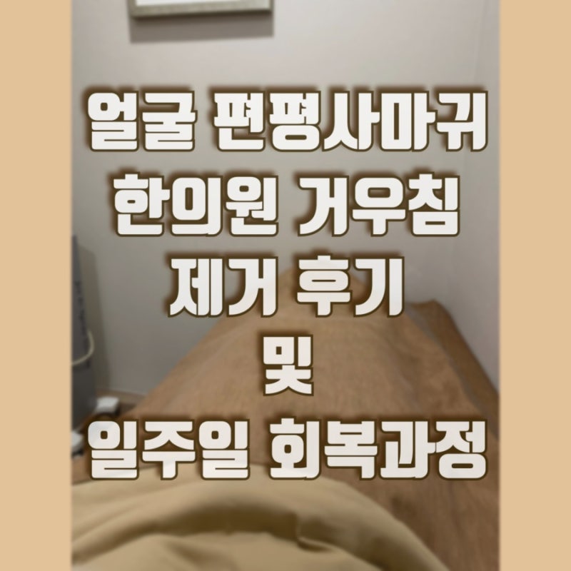 [내돈내산] 얼굴 편평사마귀 제거 일주일 회복 과정_일산 한의원 거우침 치료 후기