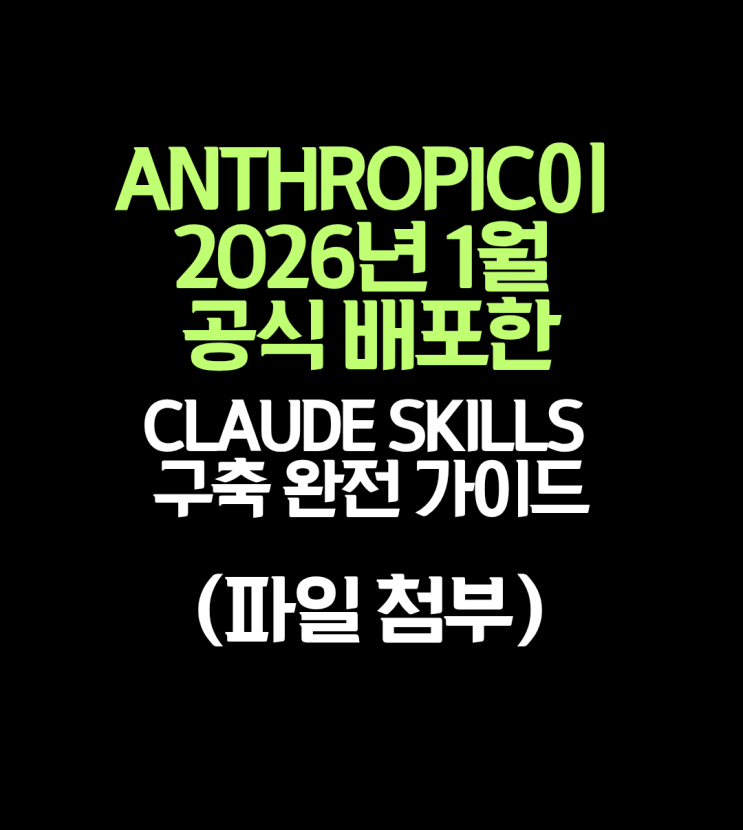  앤트로픽이 공개한 클로드스킬 구축 가이드(파일포함)
