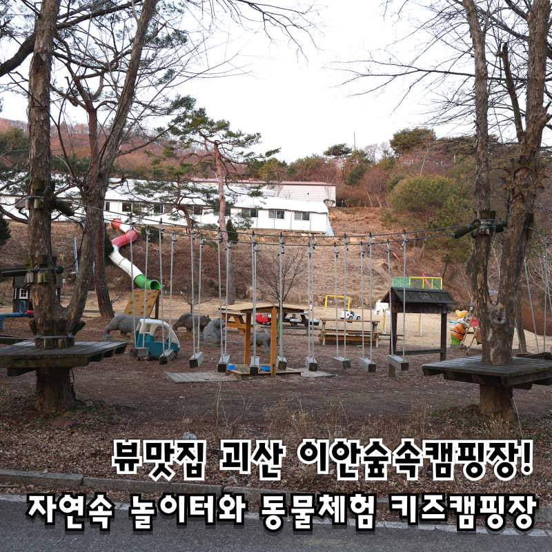 뷰맛집 공주 이안숲속캠핑장 후기, 자연놀이터와 동물체험 키즈캠핑