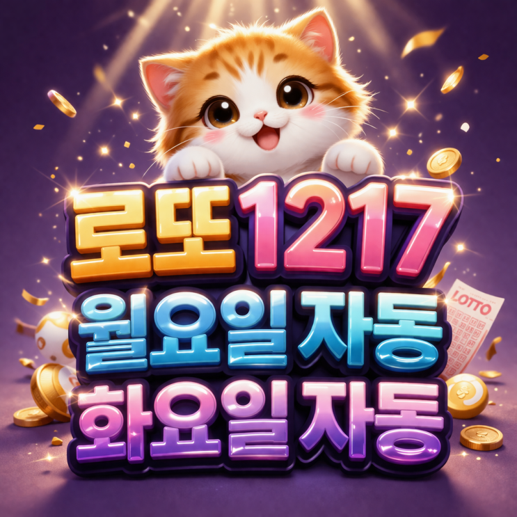  2026 로또 1217회 월요일 , 화요일 자동으로 보는 추천수 핵심분석!? 
