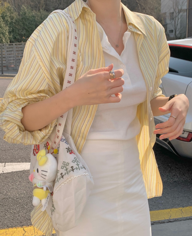 [#위시리스트] 진짜 봄! 봄과 초여름까지 입기 좋은 포인트가 되는 77사이즈 블라우스 셔츠 위....