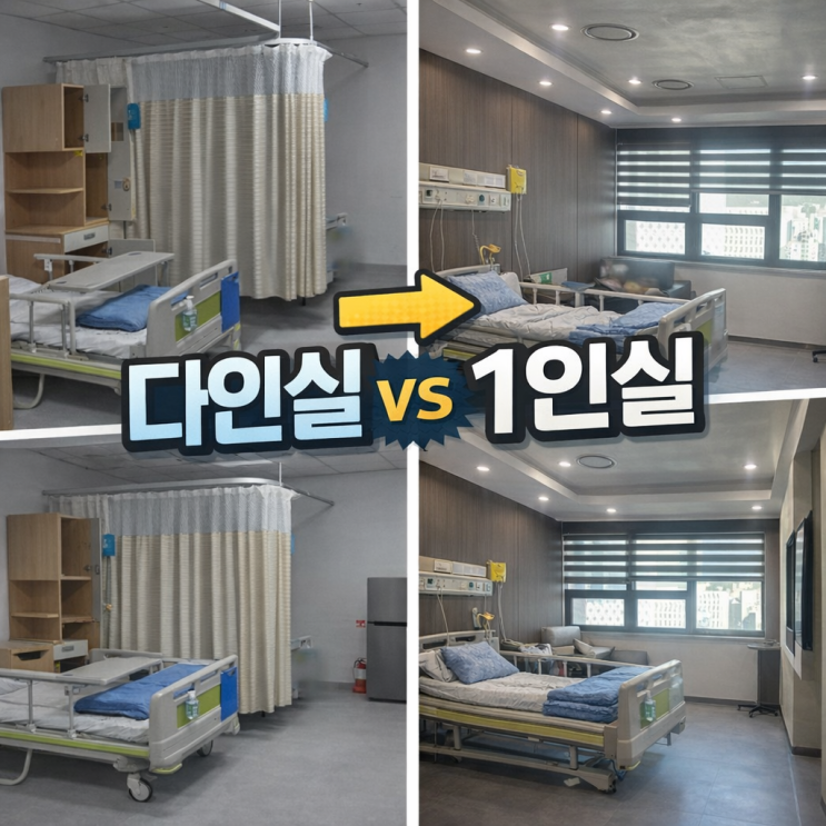  입원 기록 (2) 병원 1인실 vs 다인실 차이 정리 : 비용부터 실제 후기까지
