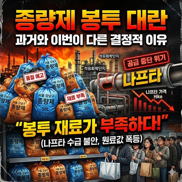  종량제 봉투 대란, '과거와 다른 결정적 이유'