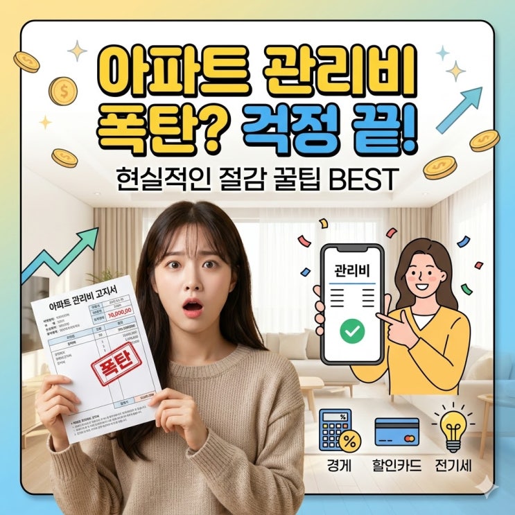  고지서 열어보기 무서운 요즘, 아파트 관리비 줄이는(절감) 방법