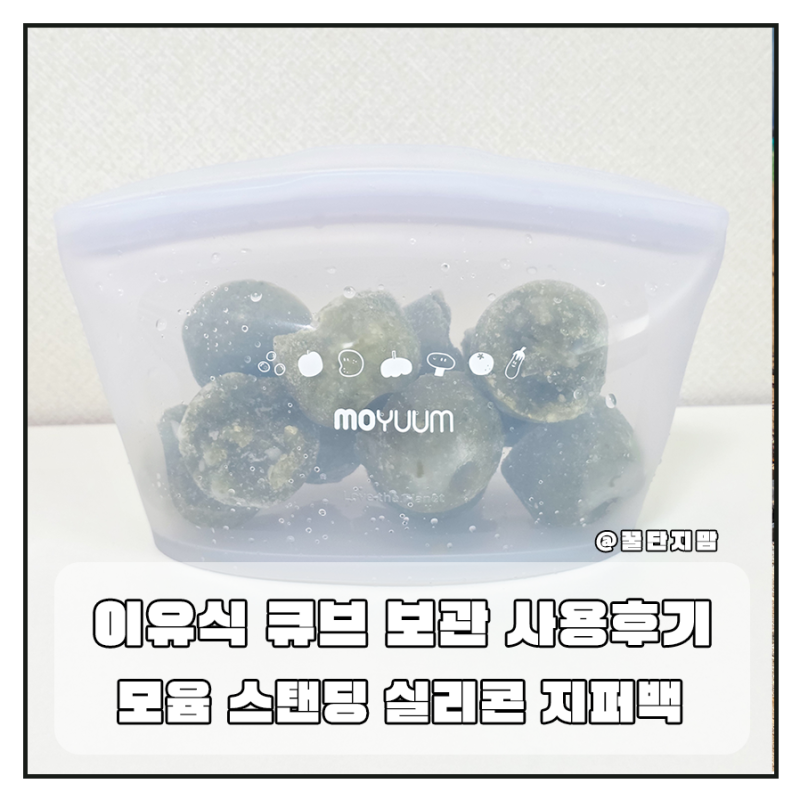 모윰 실리콘 지퍼백 | 이유식 준비물 필수템 이유식 큐브 보관 사용후기