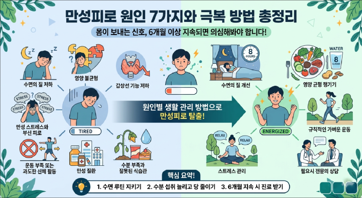  만성피로 원인 7가지와 극복 방법 총정리