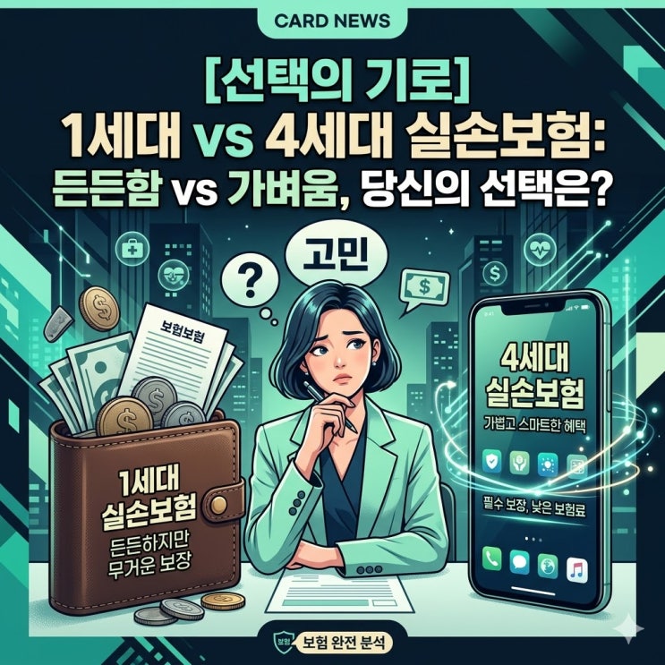  2026년 실손의료비 1세대 vs 4세대 전환 가이드: 미친 보험료냐, 보장 축소냐 그것이 문제로다