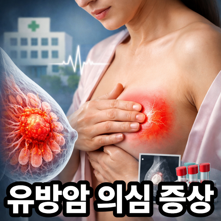  유방암 의심 증상 7가지, 병원 꼭 가야 하는 신호 총정리