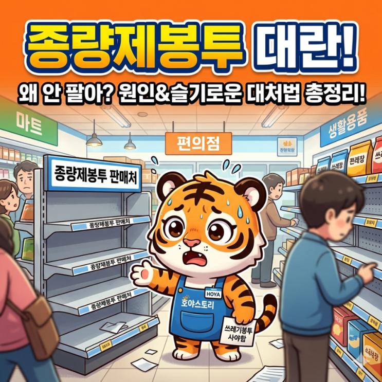 종량제봉투 대란 원인과 대처법, 가격 인상 전 사재기 현상 총정리