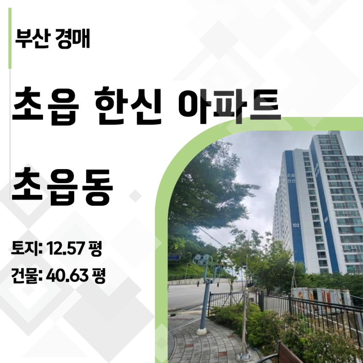  초품아 + 숲세권! 부산 명품 입지 초읍한신 48평형 아파트 경매 분석 리포트