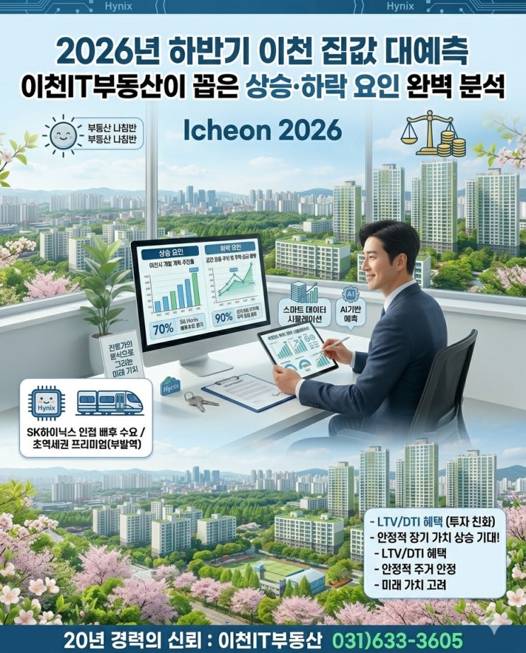  “2026년 하반기 이천 집값 대예측 이천IT부동산이  꼽은 상승·하락 요인 완벽 분석”