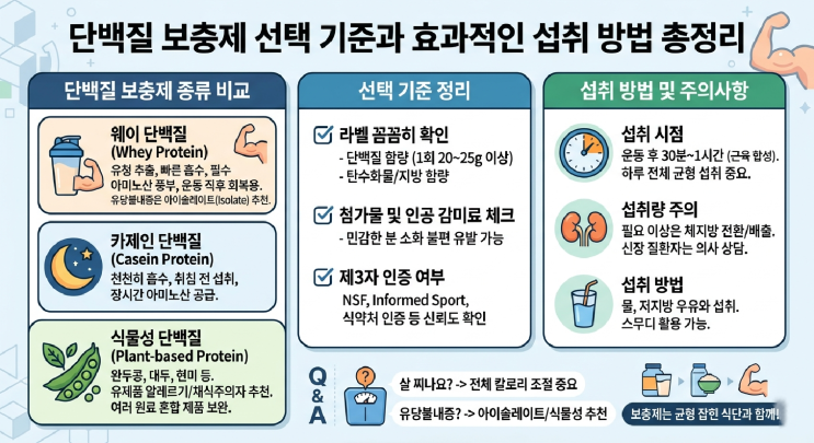  단백질 보충제 고르는 법과 올바른 섭취 방법
