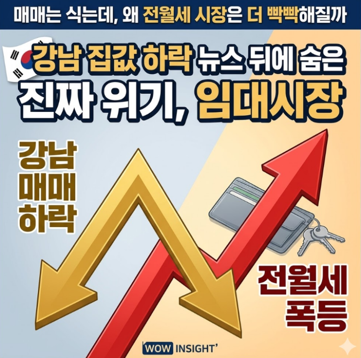  강남 아파트값 하락? 뉴스 뒤에 숨겨진 '전월세 시장'의 진짜 위기