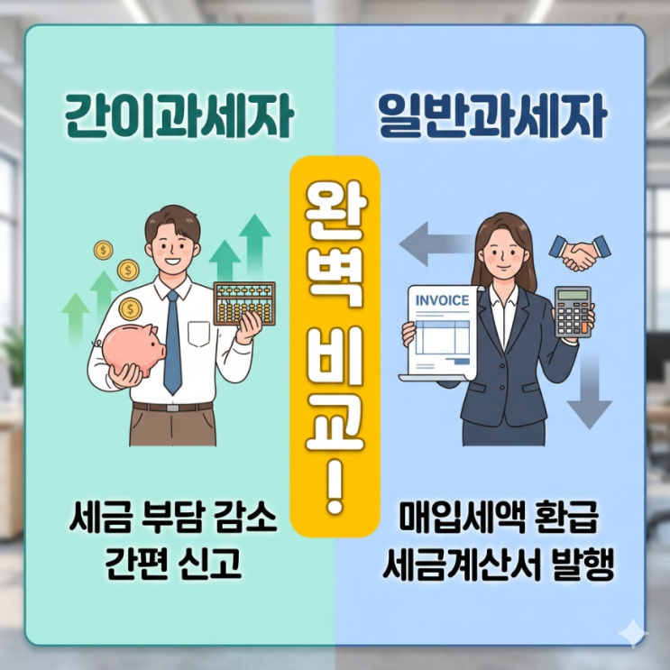  [세무 정보] 간이과세자 vs 일반과세자 차이 완벽 총정리: 나에게 유리한 선택은?