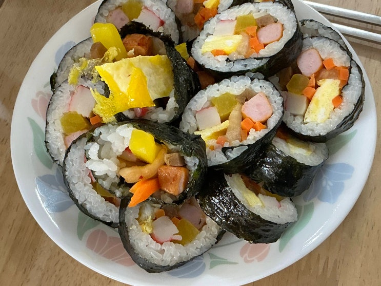  집에서 간단하게 김밥 만들기 김밥 재료, 예쁘게 마는 방법, 초보 김밥 레시피