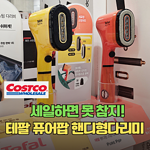 이게 다리미라고? 세일까지 하네 코스트코 테팔 퓨어팝 핸디형 스팀다리미