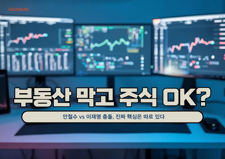  “부동산은 막고 주식은 OK?” 안철수 vs 이재명 충돌, 진짜 핵심은 따로 있다