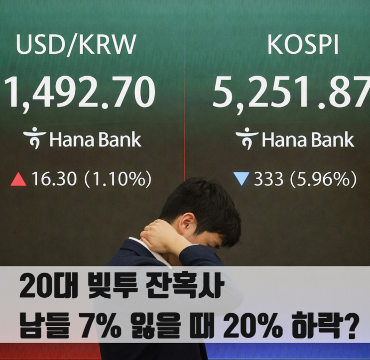  "남들 7% 잃을 때 20% 하락?" 20대 소액 투자자 빚투 잔혹사 (feat. 코스피 급락)