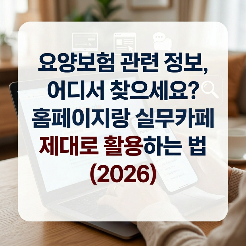 노인장기요양 홈페이지 실무카페 바로가기:등급, 급여완벽정보 (2026)
