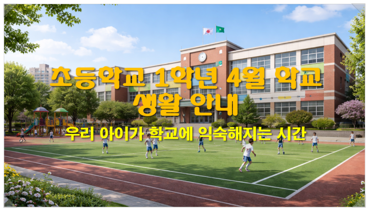  초등학교 1학년 4월 학교생활 안내, 우리 아이가 학교에 익숙해지는 시간