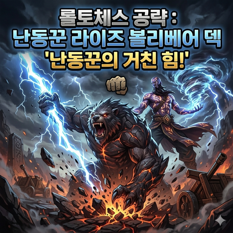 롤토체스 공략 : 난동꾼 라이즈 볼리베어 덱