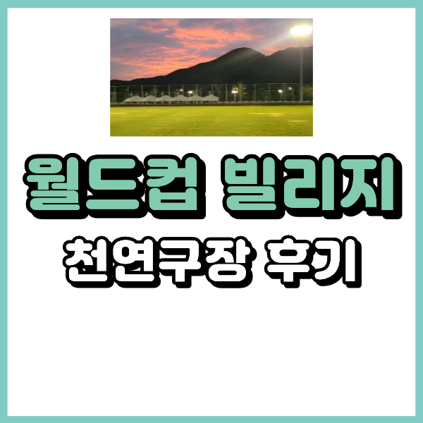  기장 월드컵빌리지 천연잔디 축구장 축구 후기