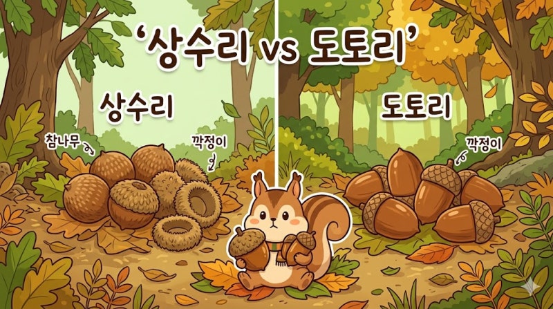상수리 vs 도토리