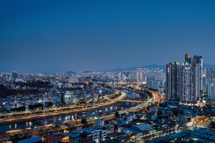  침산공원에서 내려다 본 대구의 야경, 빛으로 그린 도시 풍경
