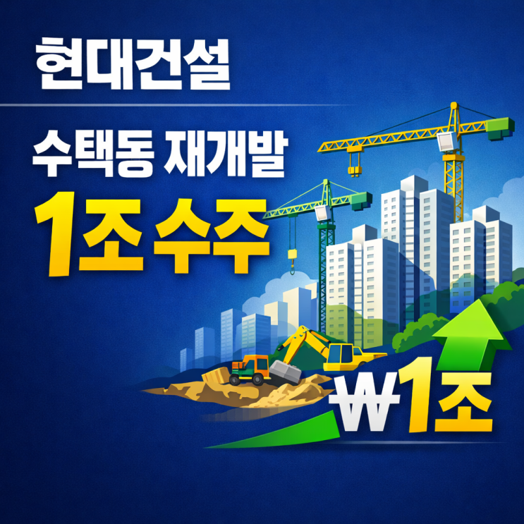  1조 9천억 수주, 진짜 호재일까? 현대건설 수택동 재개발 계약, 주가까지 연결해봤습니다