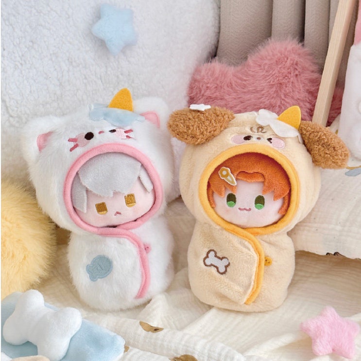  15cm 포근포근 아기 동물 인형옷 아이돌인형옷 겉싸개 강보
