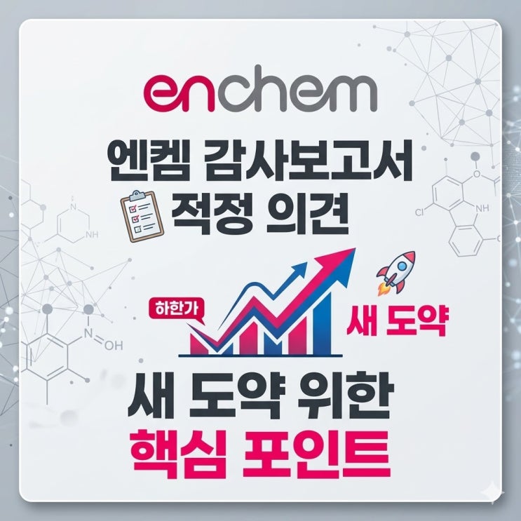  엔켐 감사보고서 적정 의견, 하한가 넘어 새 도약 위한 핵심 포인트