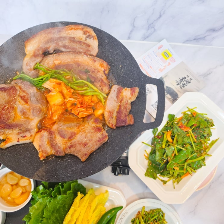  고기만 바꿨는데 고깃집 됐어요, 산청초월흑돈 흑돼지 삼겹살맛있게굽는법