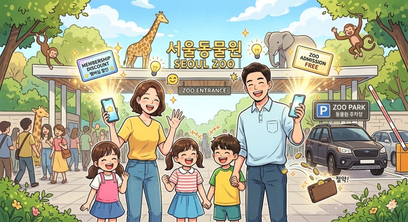 과천 서울대공원 동물원 할인 다자녀 모바일 카드 무료 입장 주차비 정리