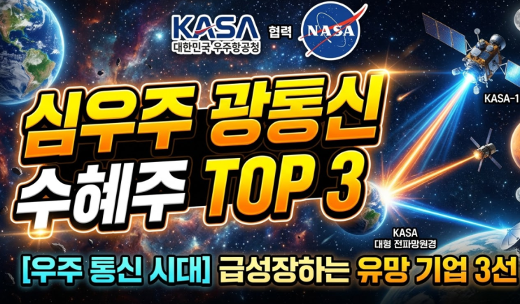  우주청-NASA 심우주 광통신 협력! 최대 수혜주와 핵심 기술 TOP 3 분석