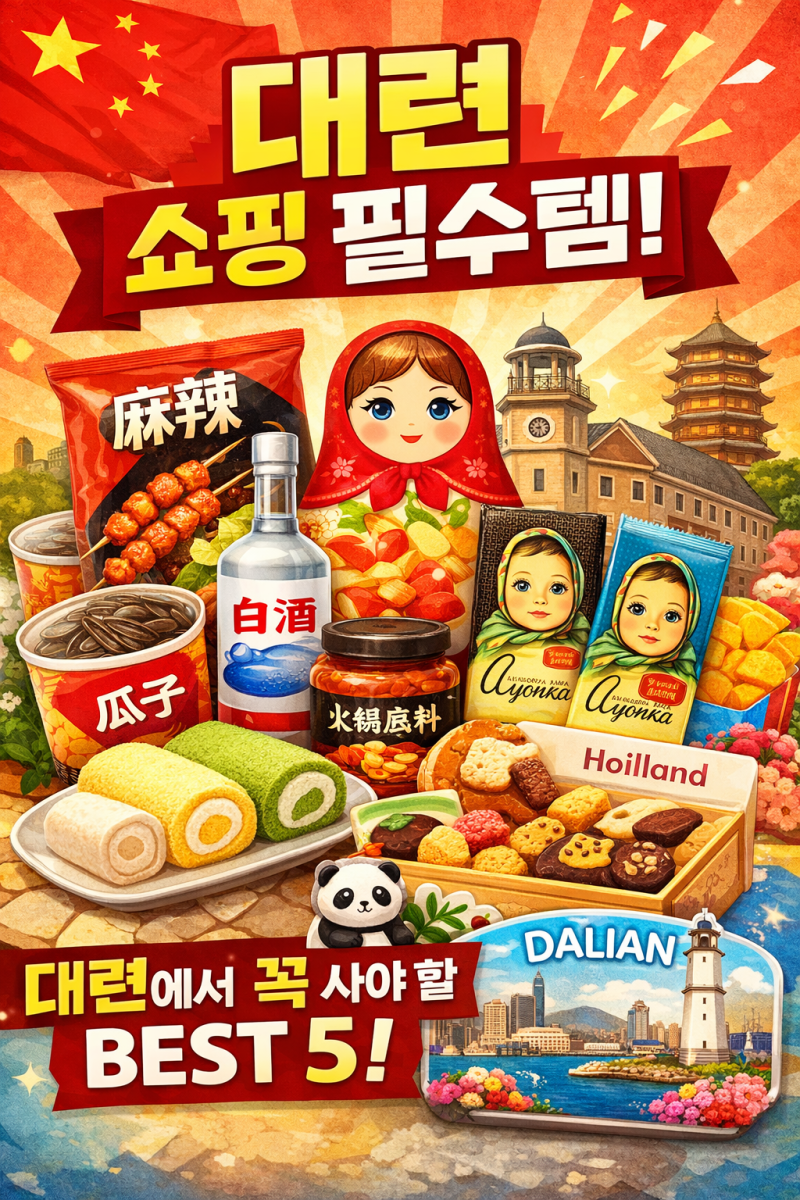 중국 대련(다렌) 여행, 대형 쇼핑몰, 대형마트, 쇼핑리스트 소개