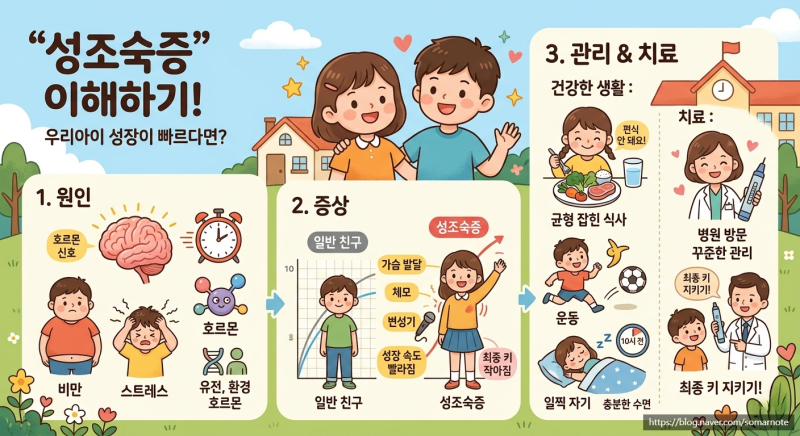 성조숙증 음식 원인 검사 치료,방치하면 키 줄어듭니다!