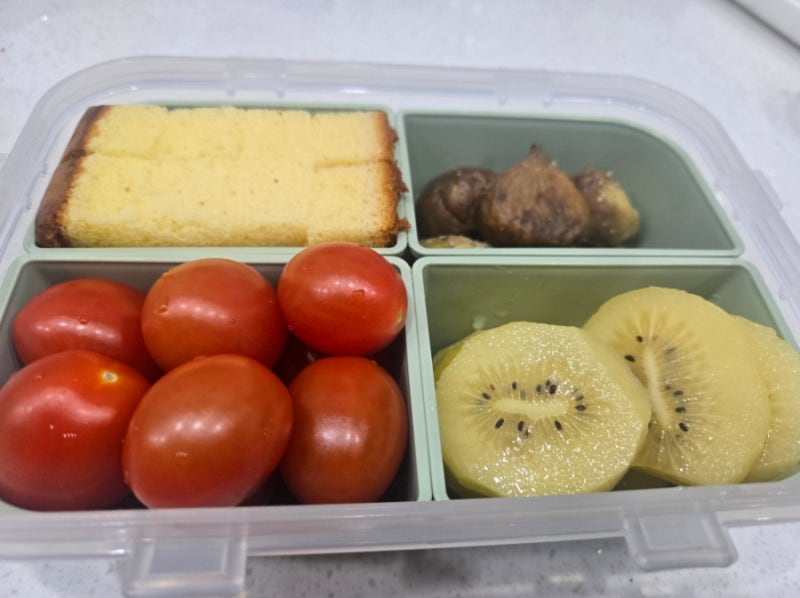가성비 좋은 다이소 분리형 4칸 나눔 용기 사용 후기 과일 보관부터 간식 도시락까지 활용 ....