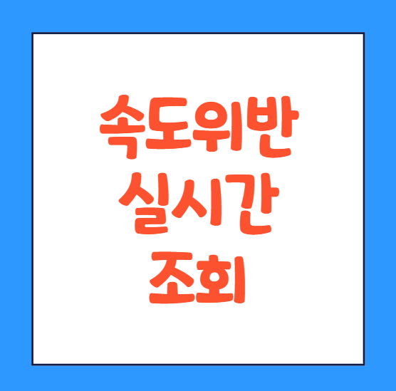  속도위반 실시간 조회 과태료 조회 벌점 30키로 60키로 확인하기