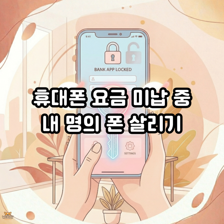  휴대폰 요금 미납으로 앱 사용이 막혔을 때, 본인 명의 폰 살리는 법