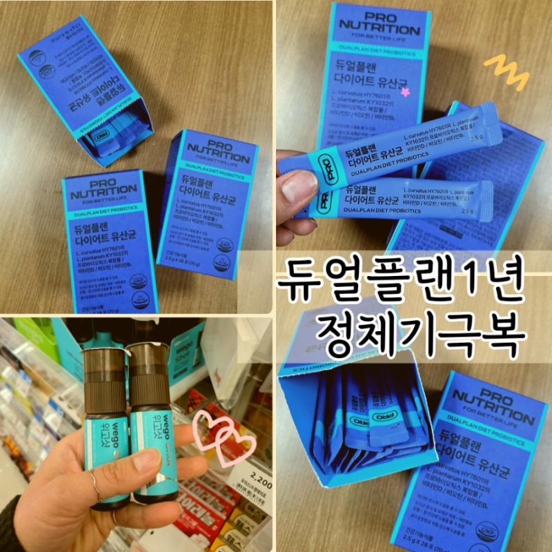 한선화 유산균 내돈내산 듀얼플랜 유산균 정체기 극복 (feat. GS25 마시는 위고샷 다이어트 도....