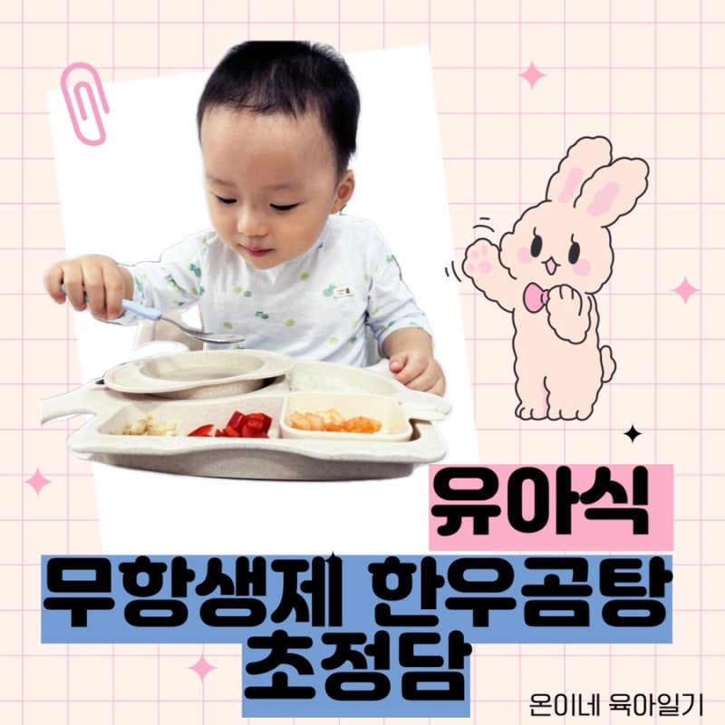 유아식 무항생제 한우 곰탕 초정담 곰탕 아이 식단 후기